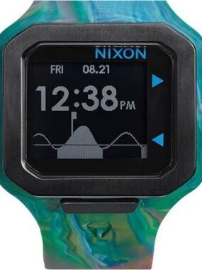 Nixon Teal Marbled Resin Supertide Watch